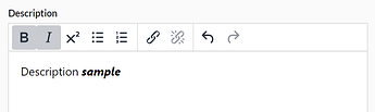 Description field